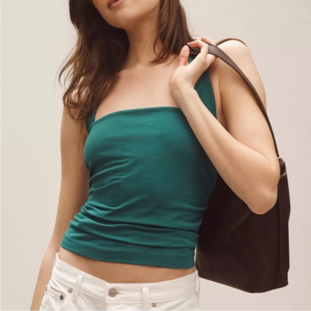 Maeve Anthropologie warm up tank in turquoise NWT size small